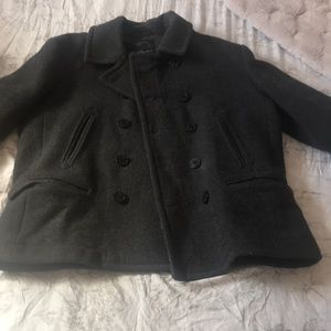 All Saints Peacoat XL*** Gray Wool